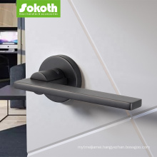 modern black door handle matt zinc pull door handles